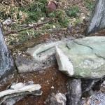 秩父郡長瀞町に旧墓石の板碑の修理のため調査にきました。